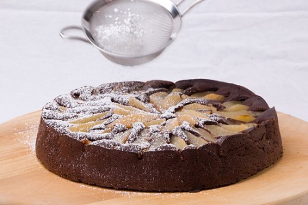 torta con pere e cioccolato