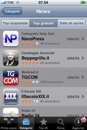 App Nanopress per Iphone: 50mila download in 15 giorni