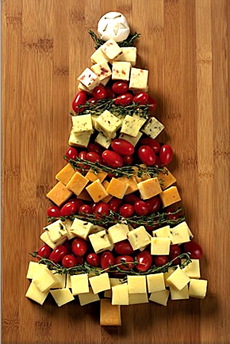 Ricette antipasti di Natale, albero di formaggi