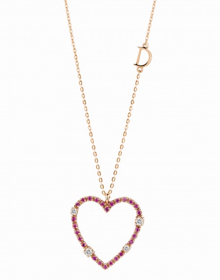 Gioielli Damiani per San Valentino: il pendente a cuore in oro con diamanti o zaffiri