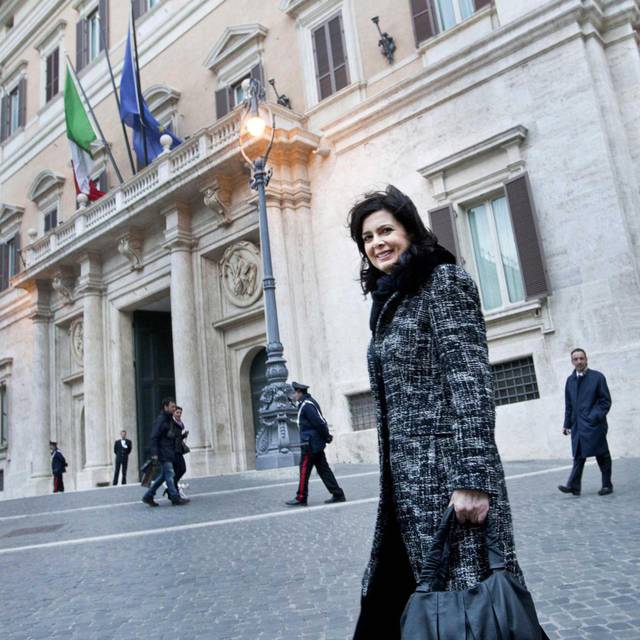 Passeggiata in centro del Presidente della Camera Boldrini