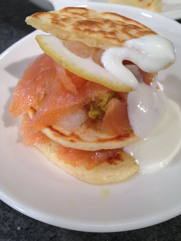 Tigelle salmone e miele