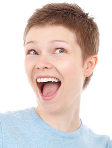 happy woman isolated