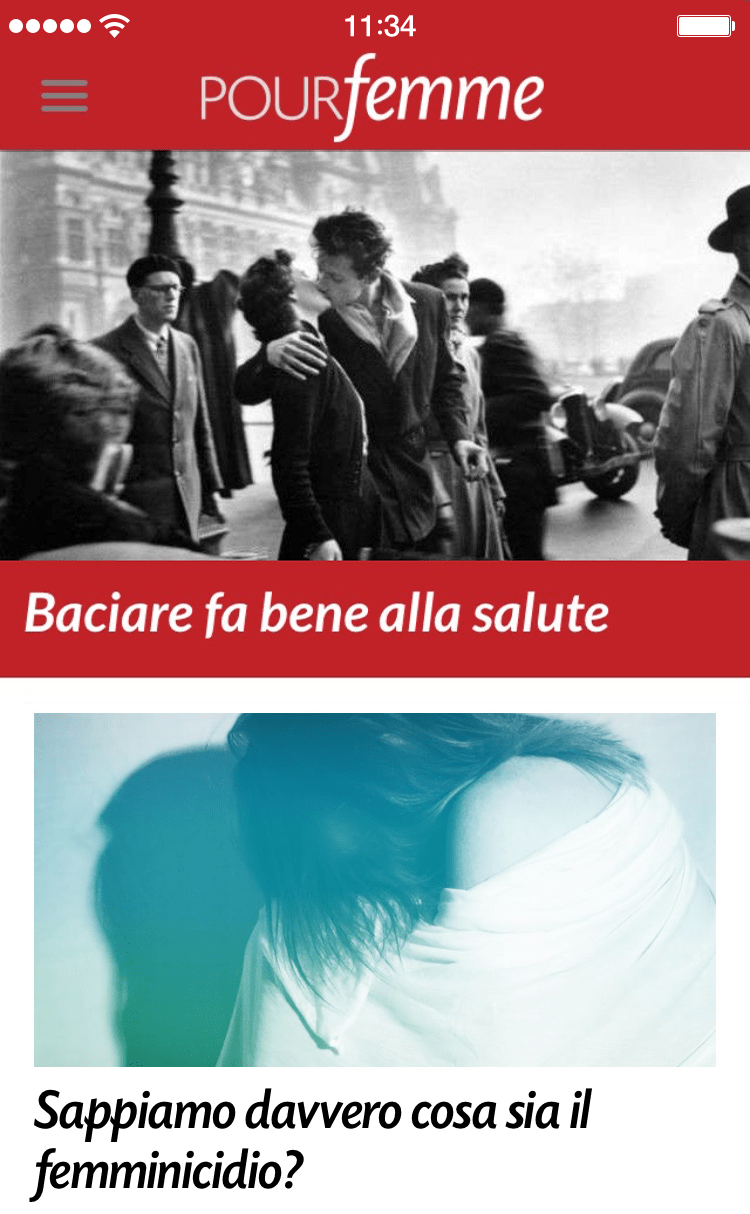 PourFemme App per Iphone e Ipad: moda e lifestyle sempre con te