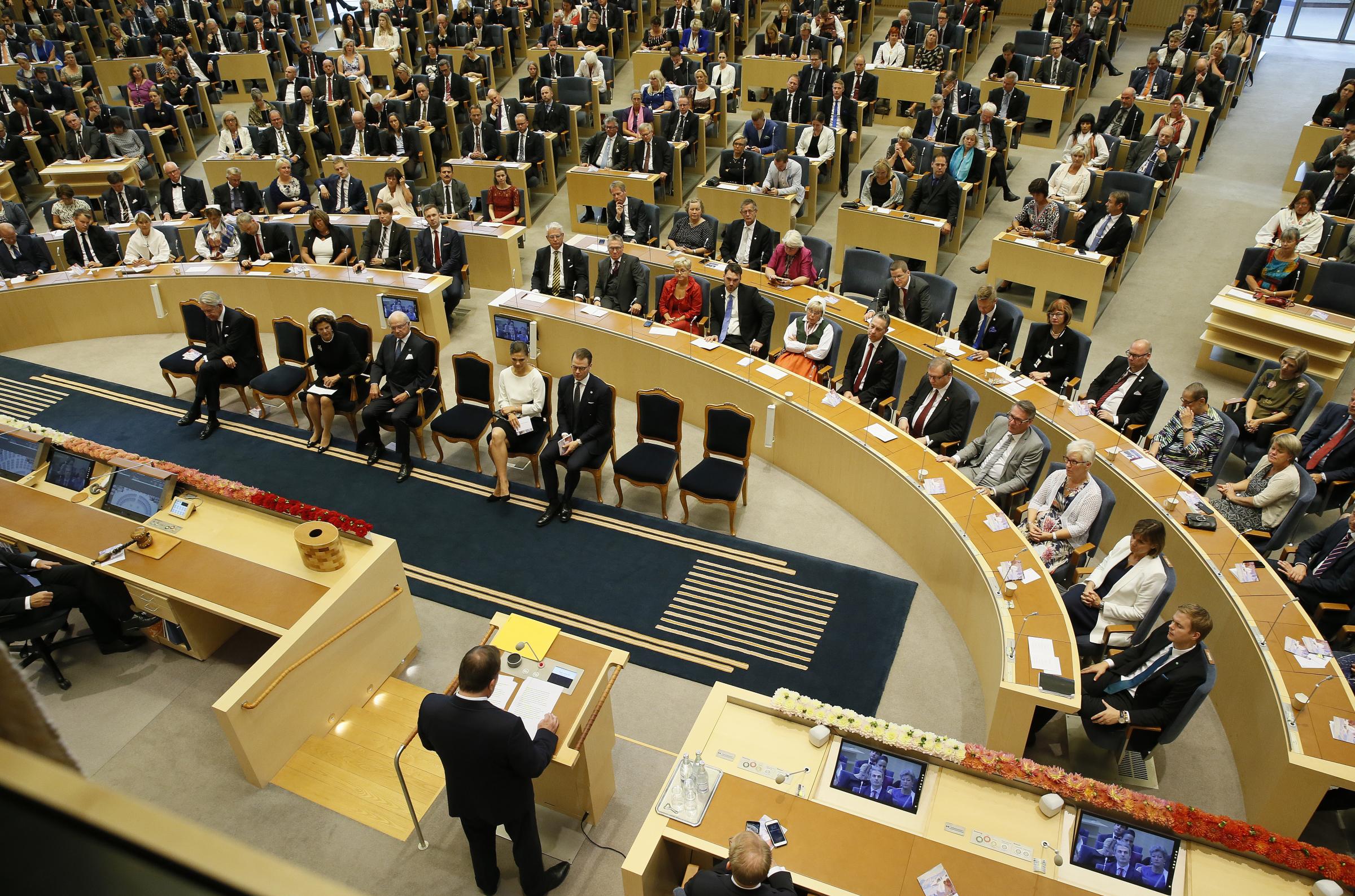 La Famiglia Reale Svedese all'apertura del Parlamento