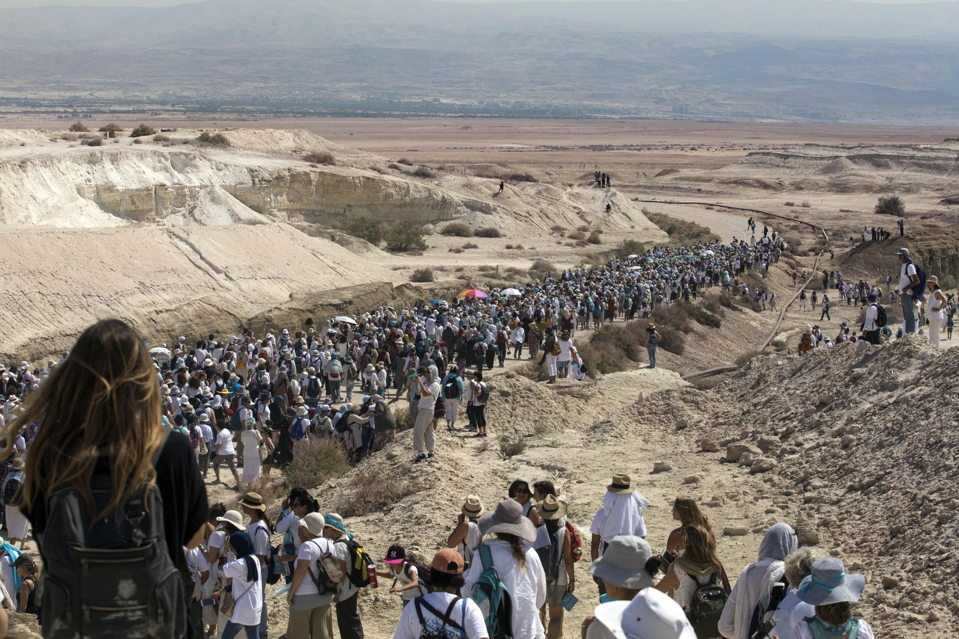 Women Wage Peace march in Beit HaArava in Jordan Valley