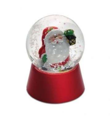 Decorazioni natalizie: sfera di vetro con la neve