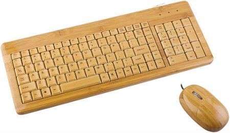 Shopping: tastiera e mouse in bambù