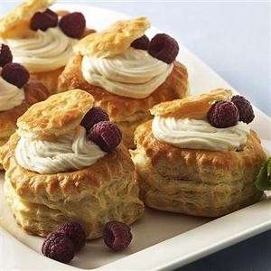 Vol au vent con crema pasticcera