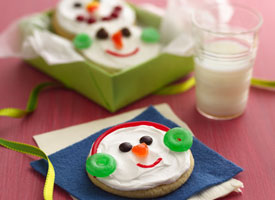 Dolci Natale: biscotti pupazzi di neve