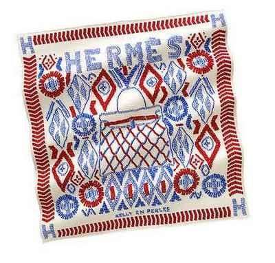 Foulard Perles Hermès con Kelly Bag