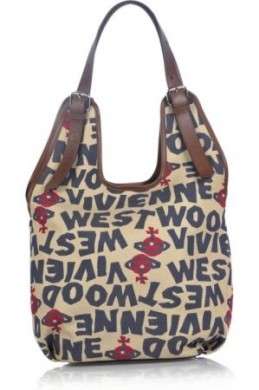 Borse Vivienne Westwood: Stoneage canvas hobo bag