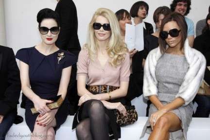 claudia schiffer dita von teese victoria beckham