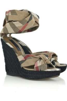 Scarpe Burberry Checked wedge sandals