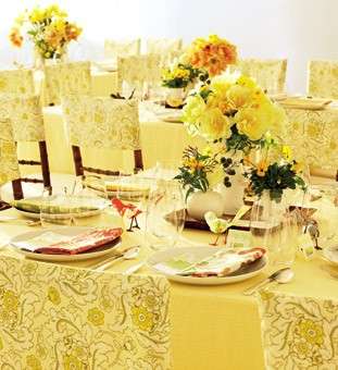 Decorazioni matrimonio: solari in giallo