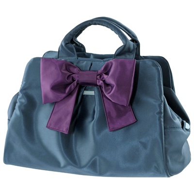 Borse Camomilla: handbag blu con maxi fiocco