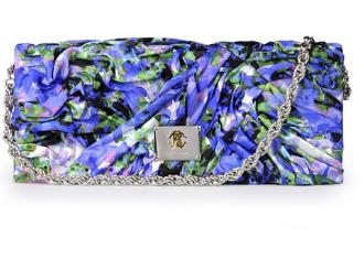 Borse Roberto Cavalli, pochette in raso blu