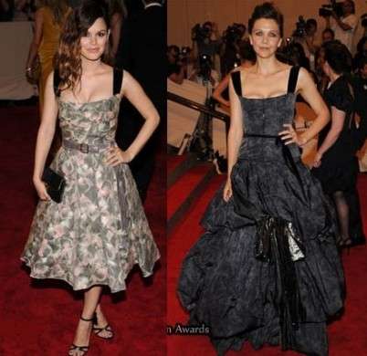 Met Costume Institute Gala: Rachel Bilson e Maggie Gyllenhaal in Louis Vuitton