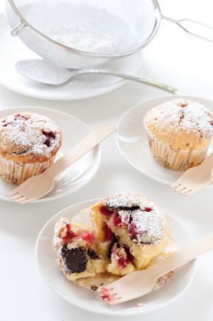 Ricette dolci: muffin fragole e cioccolato