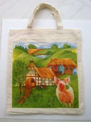 borsa di tessuto decorata