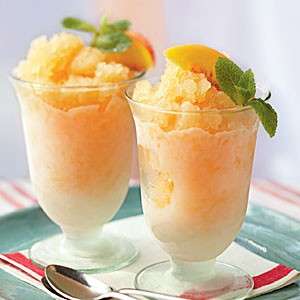 Ricette estive: granita alla pesca