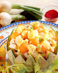 Ricette estive: insalata di pollo e melone