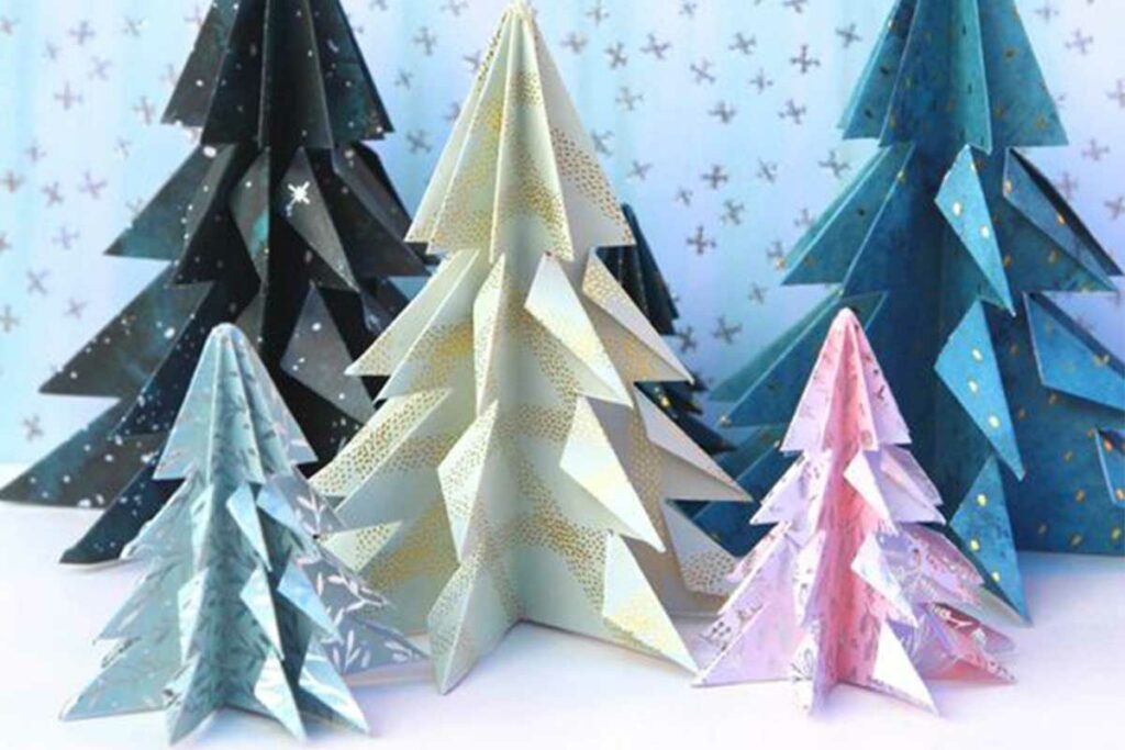 alberi di natale origami