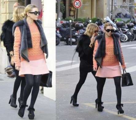 Ashley Olsen con maglione firmato Balenciaga