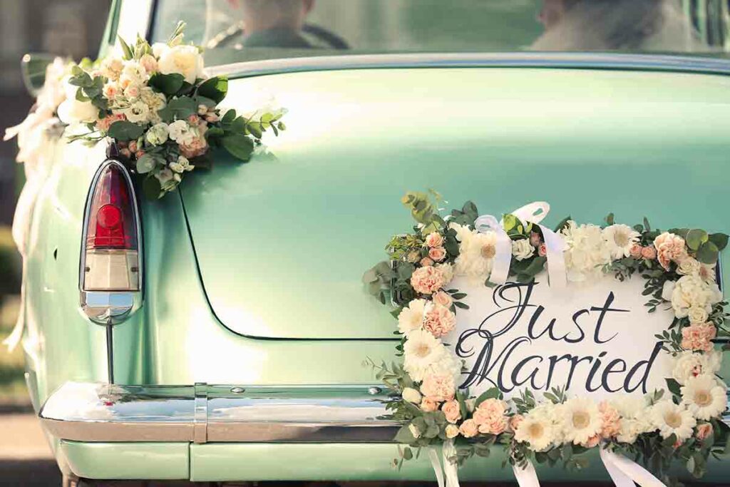 auto d'epoca just married