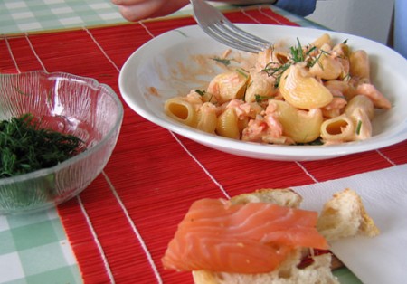 Ricette per bambini: pasta al salmone