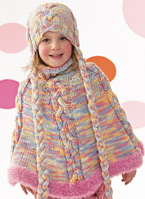 Schemi maglia: poncho da bambina