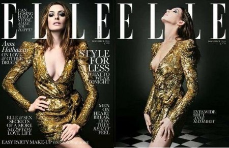 Anne Hathaway in Balmain per Elle