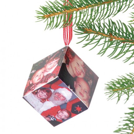 Addobbi natalizi: i cubi con le foto di famiglia