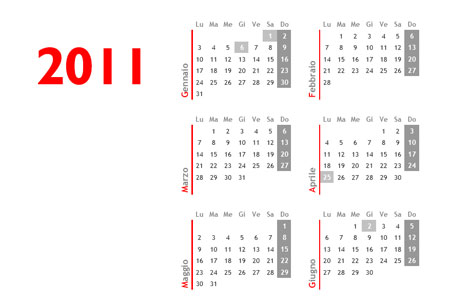 Giorni festivi 2011: il calendario delle festività dell’anno