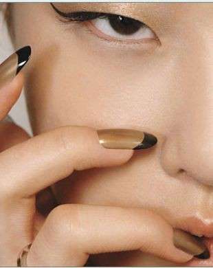Nail art inverno 2010 2011 french oro