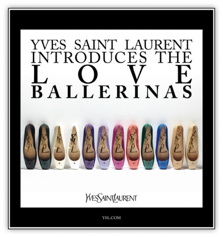 Yves Saint Laurent, la collezione Love Ballerinas