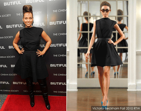 Alicia Keys con un abito Victoria Beckham