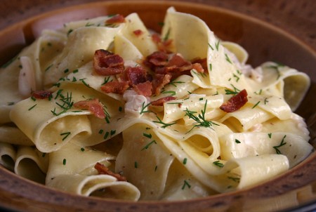 Pappardelle con panna e limone