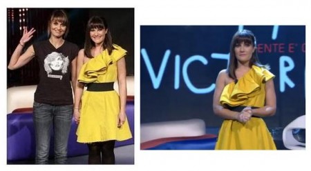 Victoria Cabello con un abito Lanvin for H&M