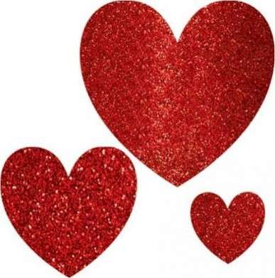 Biglietti fai da te per San Valentino: il cuore glitterato