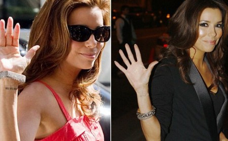 Tatuaggi vip: Eva Longoria cancella quelli dell’ex marito