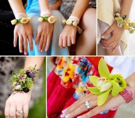 Accessori matrimonio: braccialetto di fiori