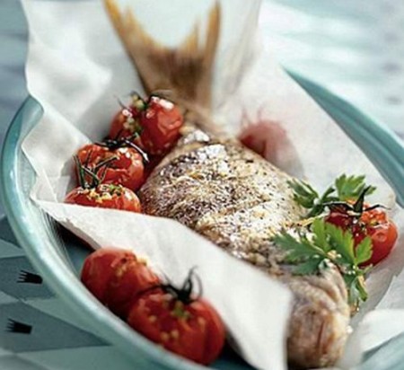 Ricette light, branzino fritto al cartoccio