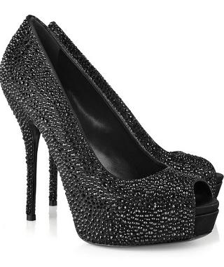 Scarpe Gucci: peep-toe con cristalli Swarovski