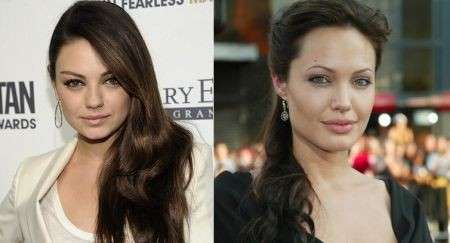 Angelina Jolie e Mila Kunis: star che si somigliano