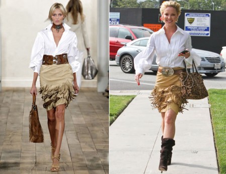 Katherine Heigl con un total look Ralph Lauren