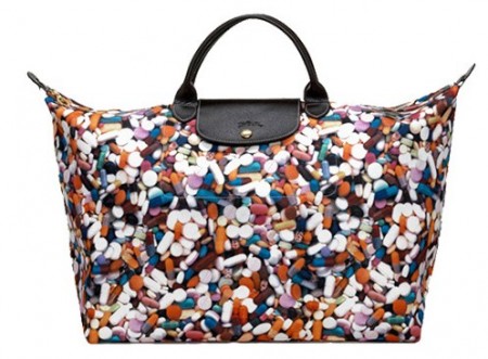 Borse Longchamp: Le Pliage rivestita di pillole e confetti!