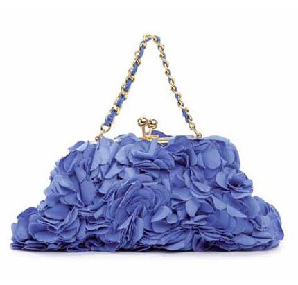 Blugirl: clutch da sera con petali blu