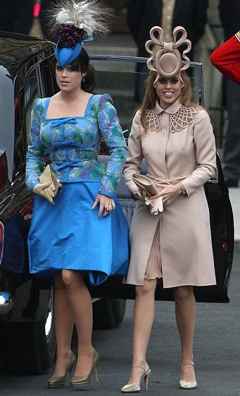 Matrimonio Will e Kate: i look delle principesse di York Eugenie e Beatrice