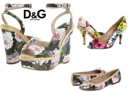 D&G: romantiche scarpe floreali per la primavera